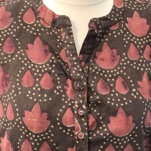 W’s FabIndia tunic. NWT, hand block printed, 41”length, pockets